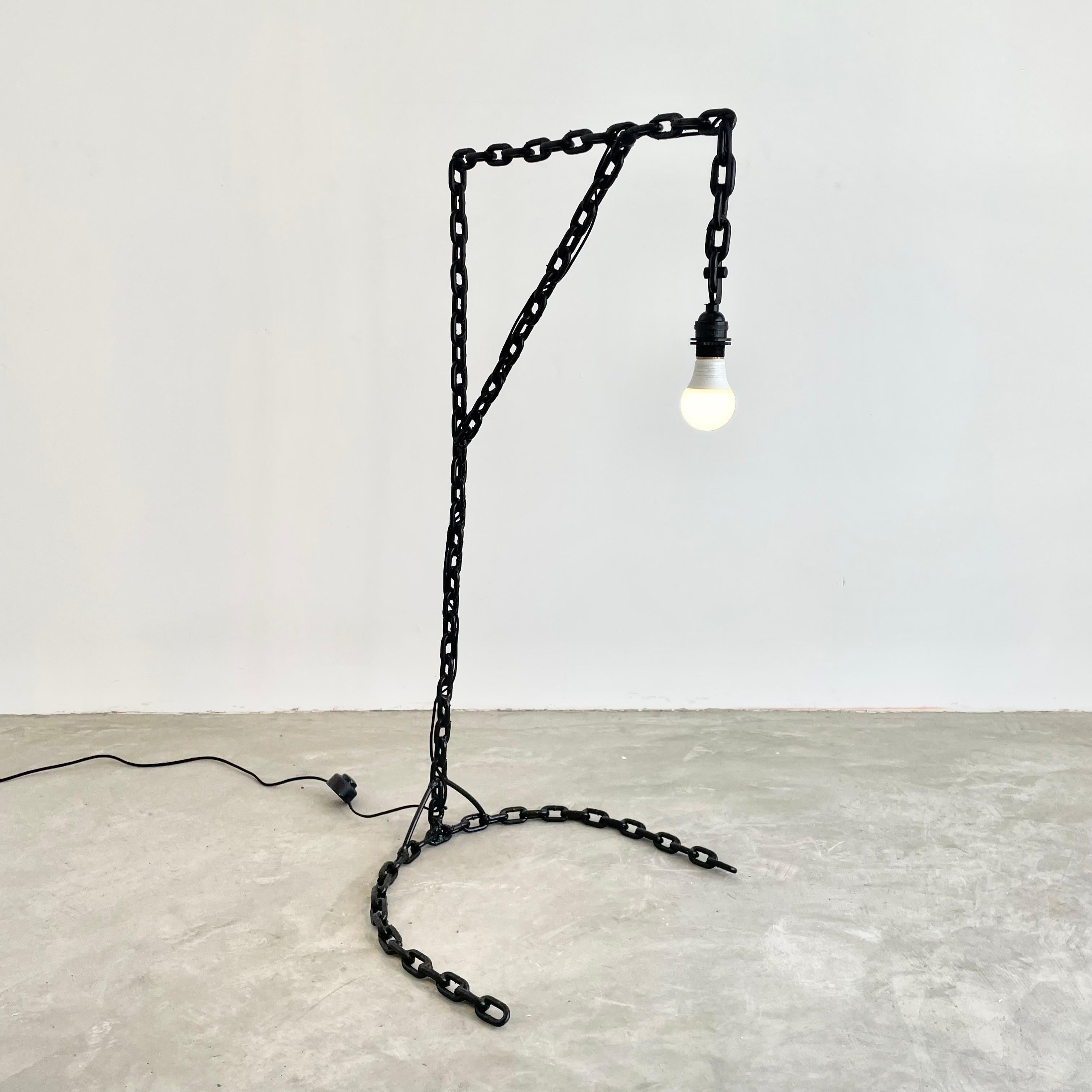 English British Chain Link Floor Lamp