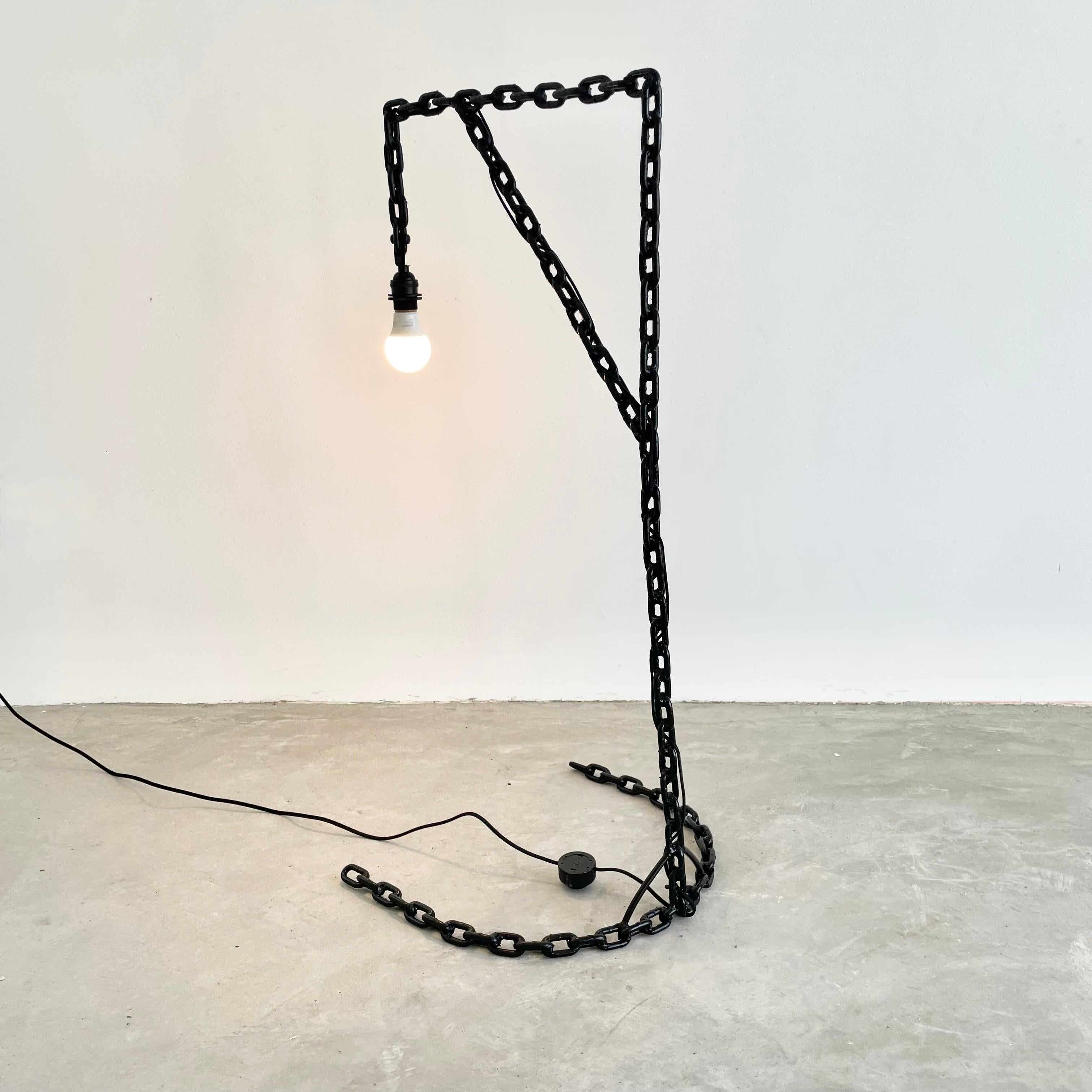 Metal British Chain Link Floor Lamp
