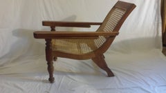 Ceylonesischer Pflanzensessel für Kinder aus der britischen Kolonialzeit aus Satinholz & Caning:: ca. 1900