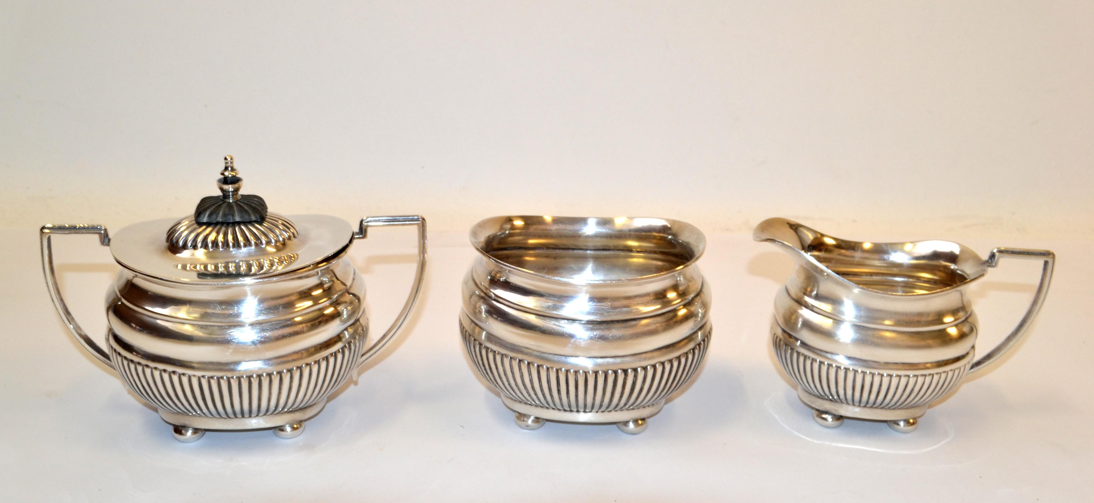 British Colonial Antique 1910 Cheltenham Silver Coffee Service Sheffield England For Sale 8