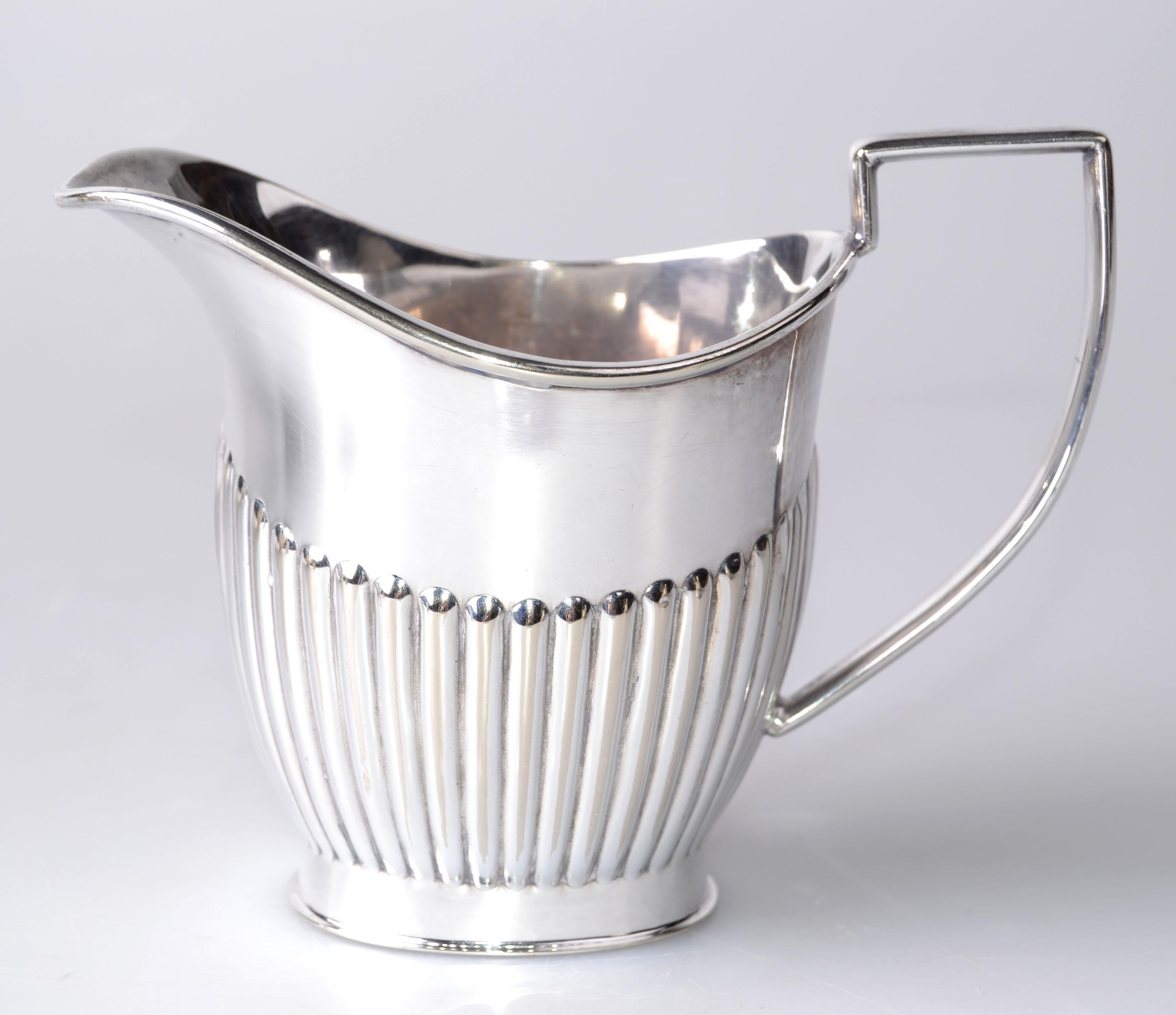 Plated British Colonial Antique 1910 Cheltenham Silver Coffee Service Sheffield England For Sale