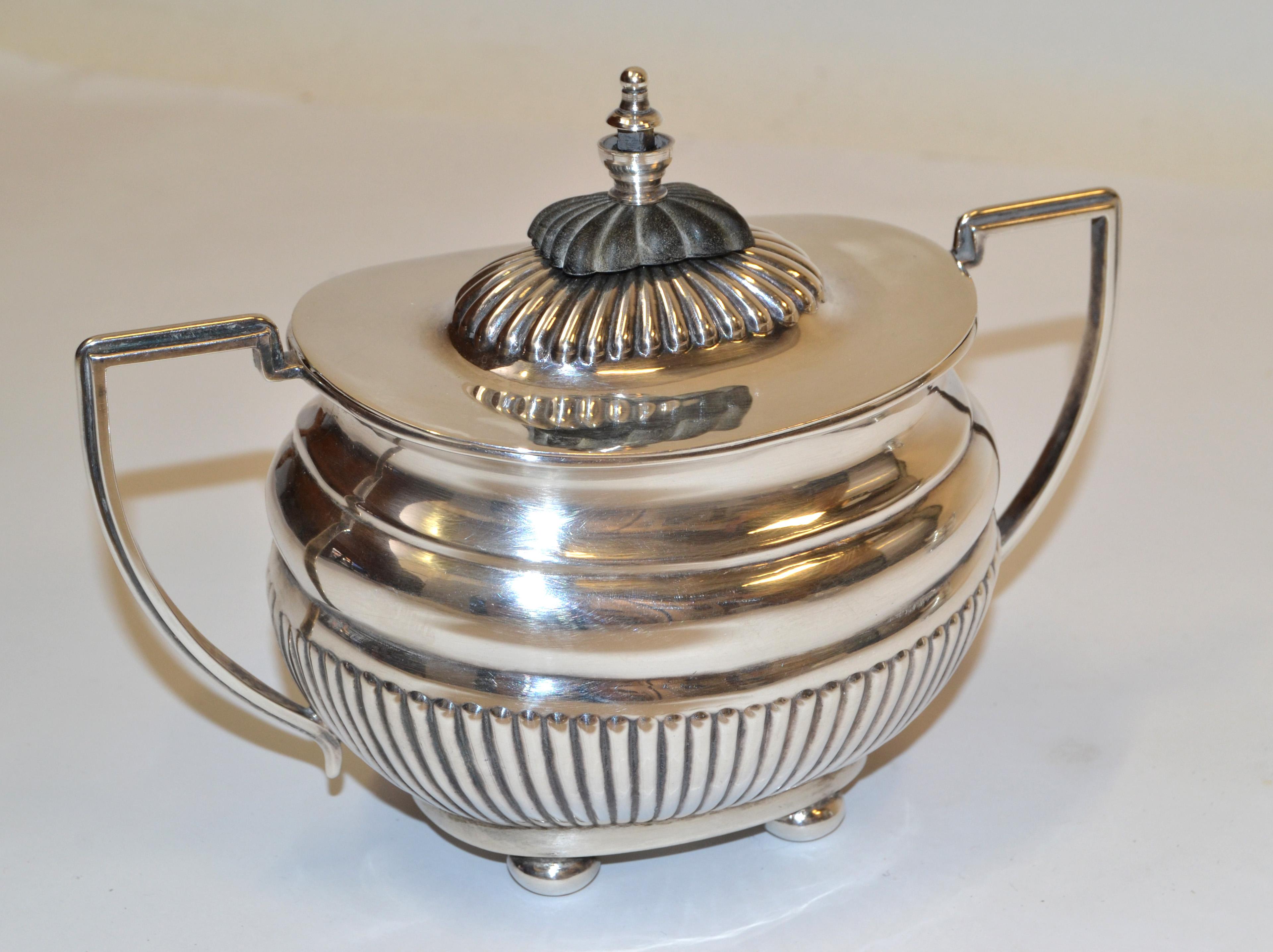British Colonial Antique 1910 Cheltenham Silver Coffee Service Sheffield England For Sale 2