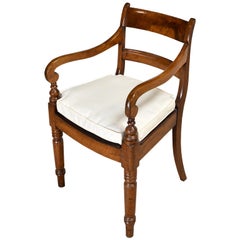 British Colonial Desk Chair/ Armchair in Walnut, circa 1830