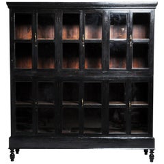 British Colonial Bookcase with Six Pairs of Doors