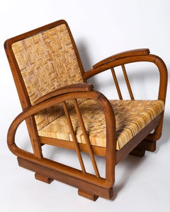 British Colonial Rattan fireside Chair
