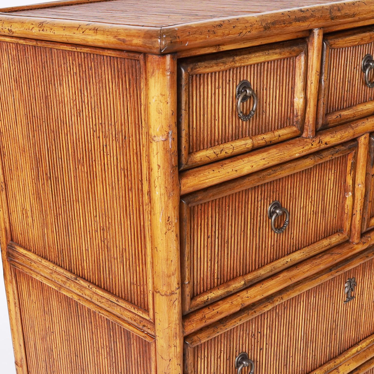 20th Century British Colonial Bamboo and Reed Chest