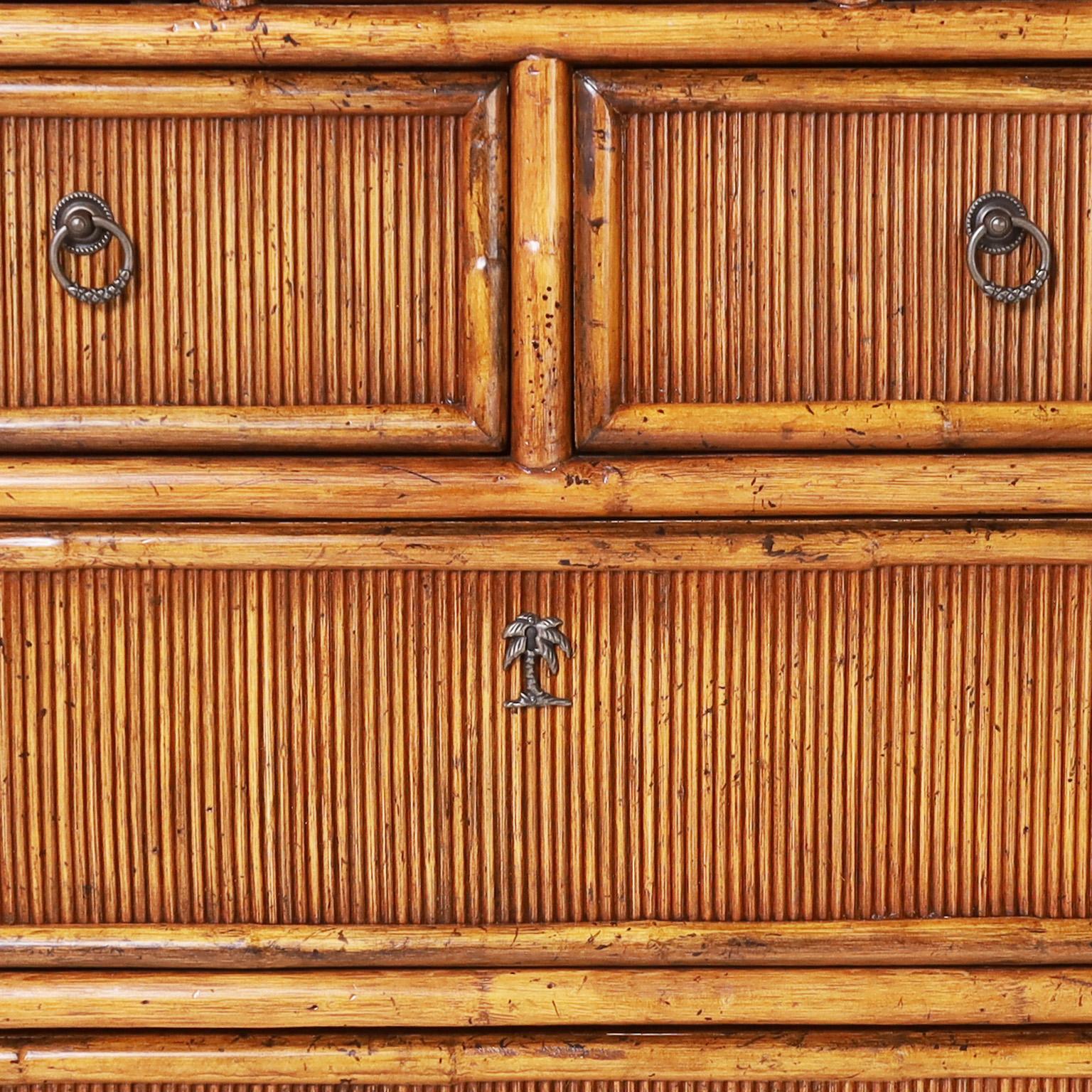 British Colonial Bamboo and Reed Chest 2