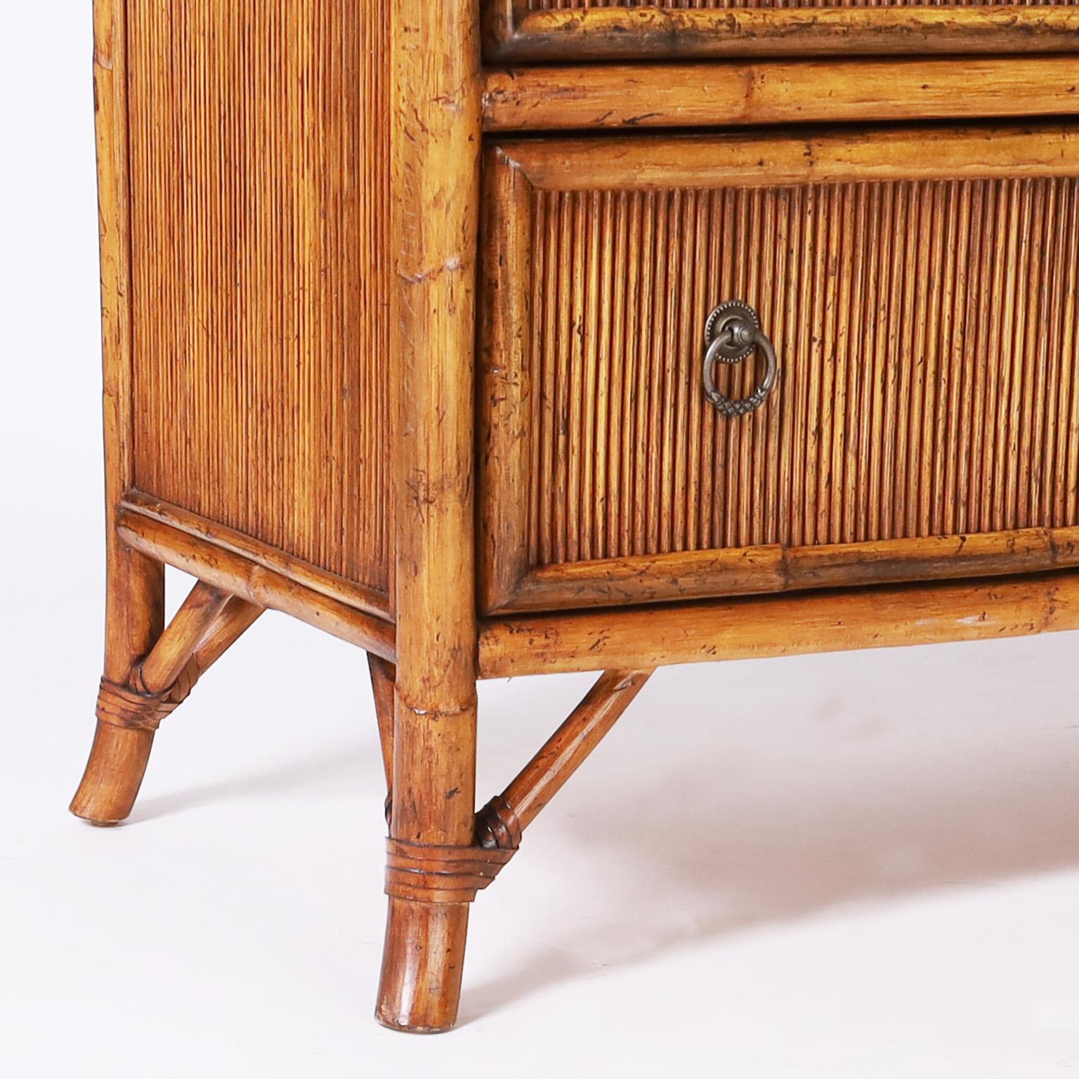 British Colonial Bamboo and Reed Chest 3