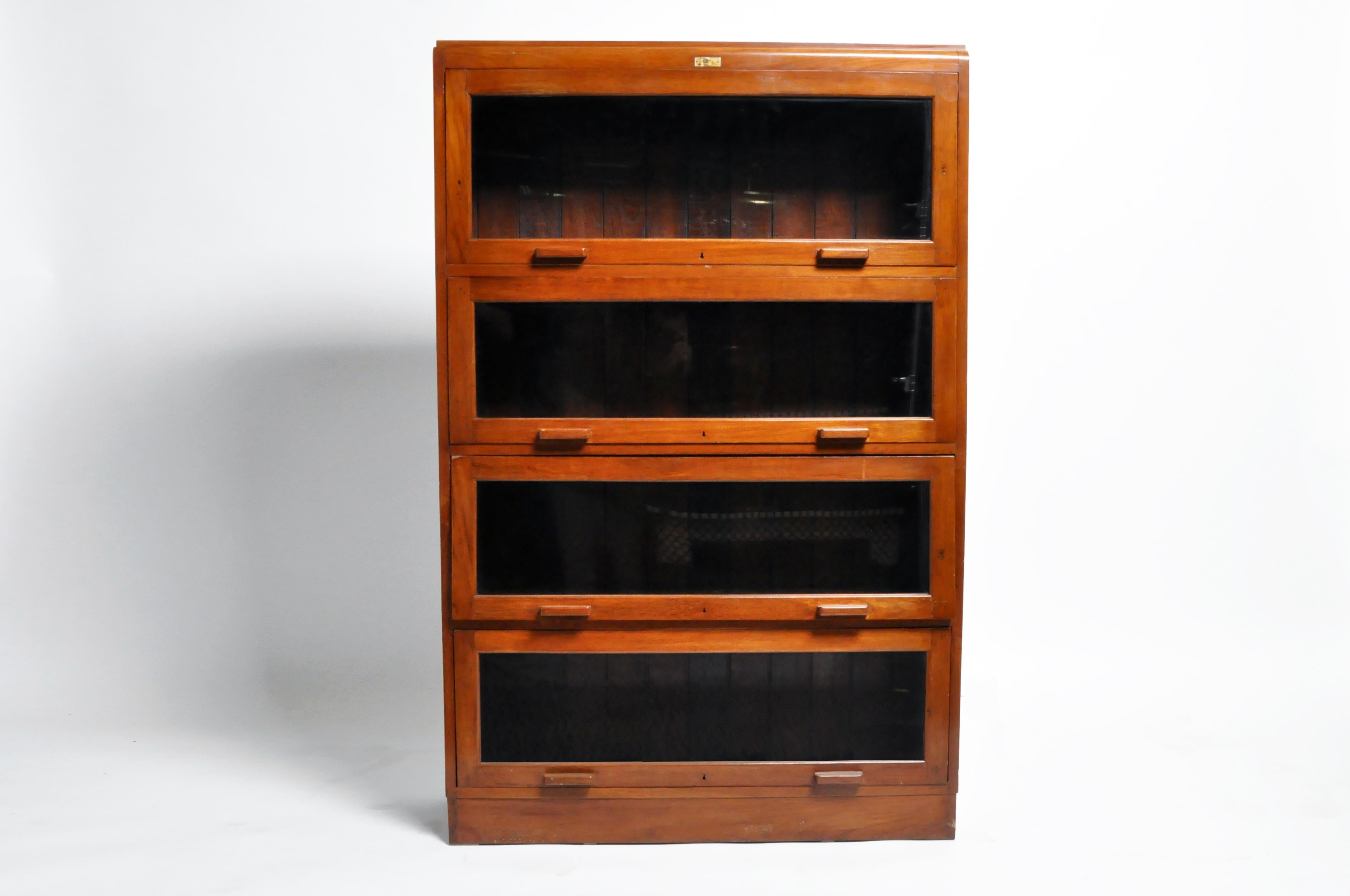 British Colonial Barrister's Bookcase In Good Condition In Chicago, IL