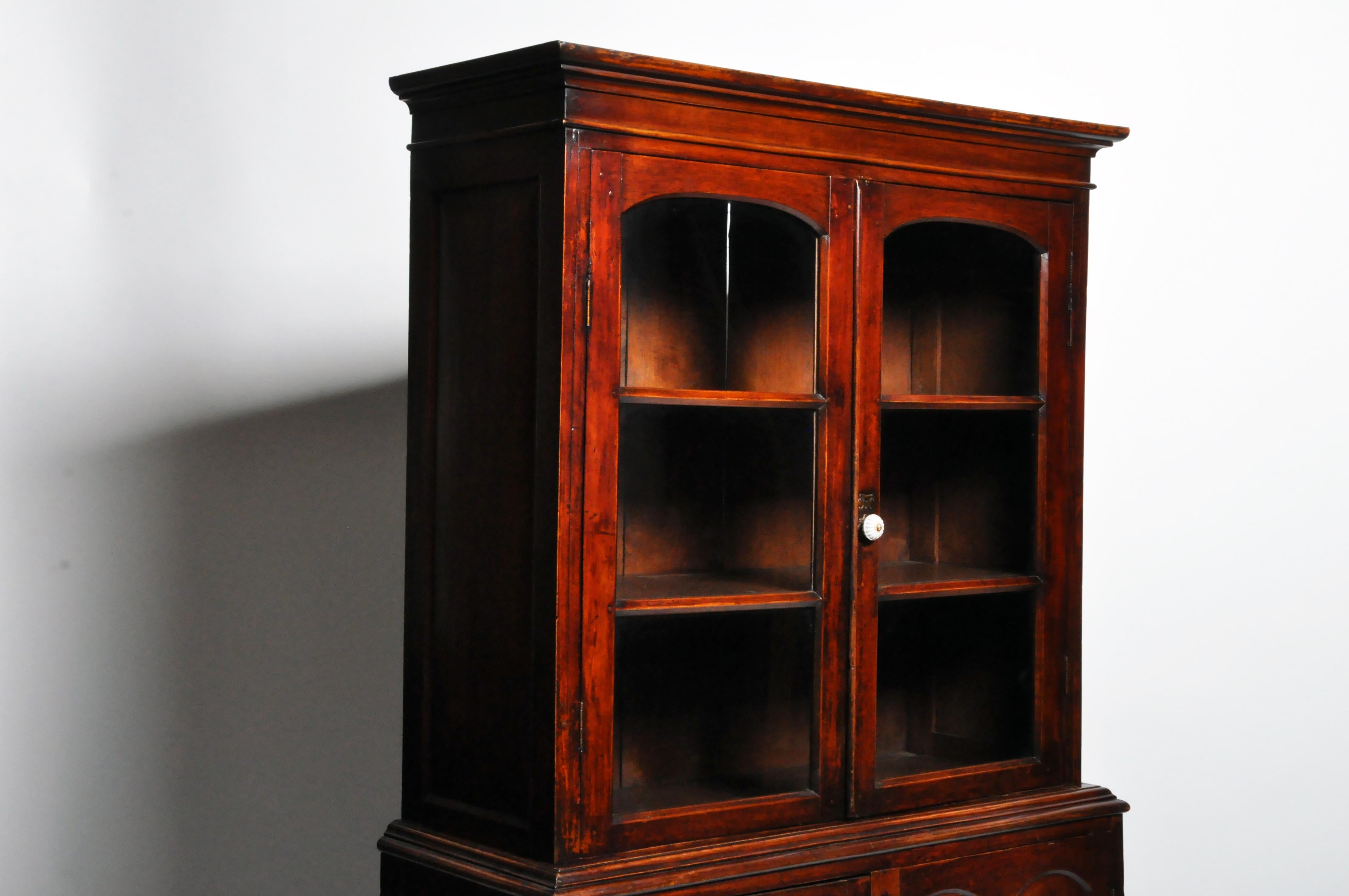 British Colonial Bookcase in Two Sections 13