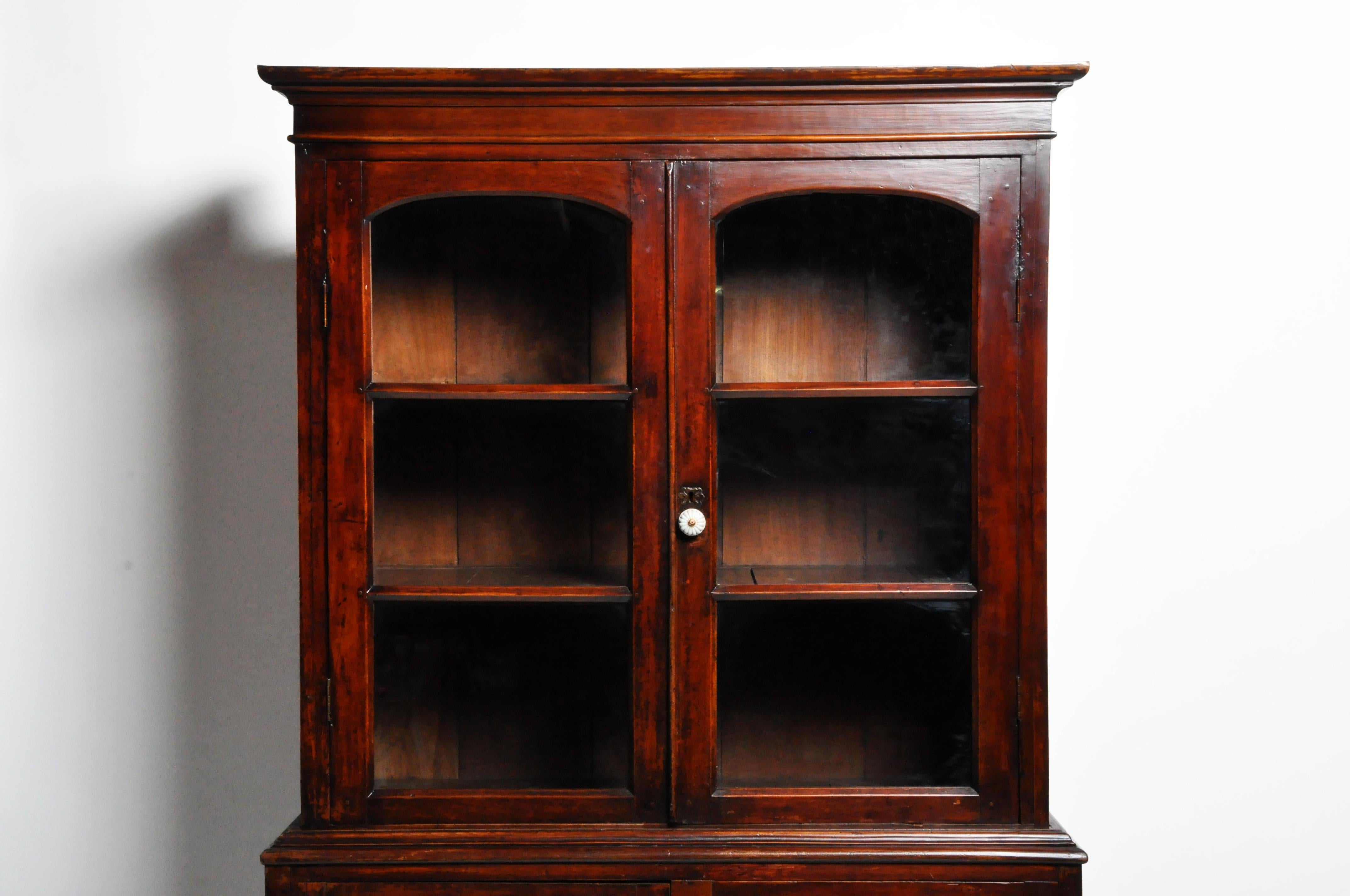 British Colonial Bookcase in Two Sections 3