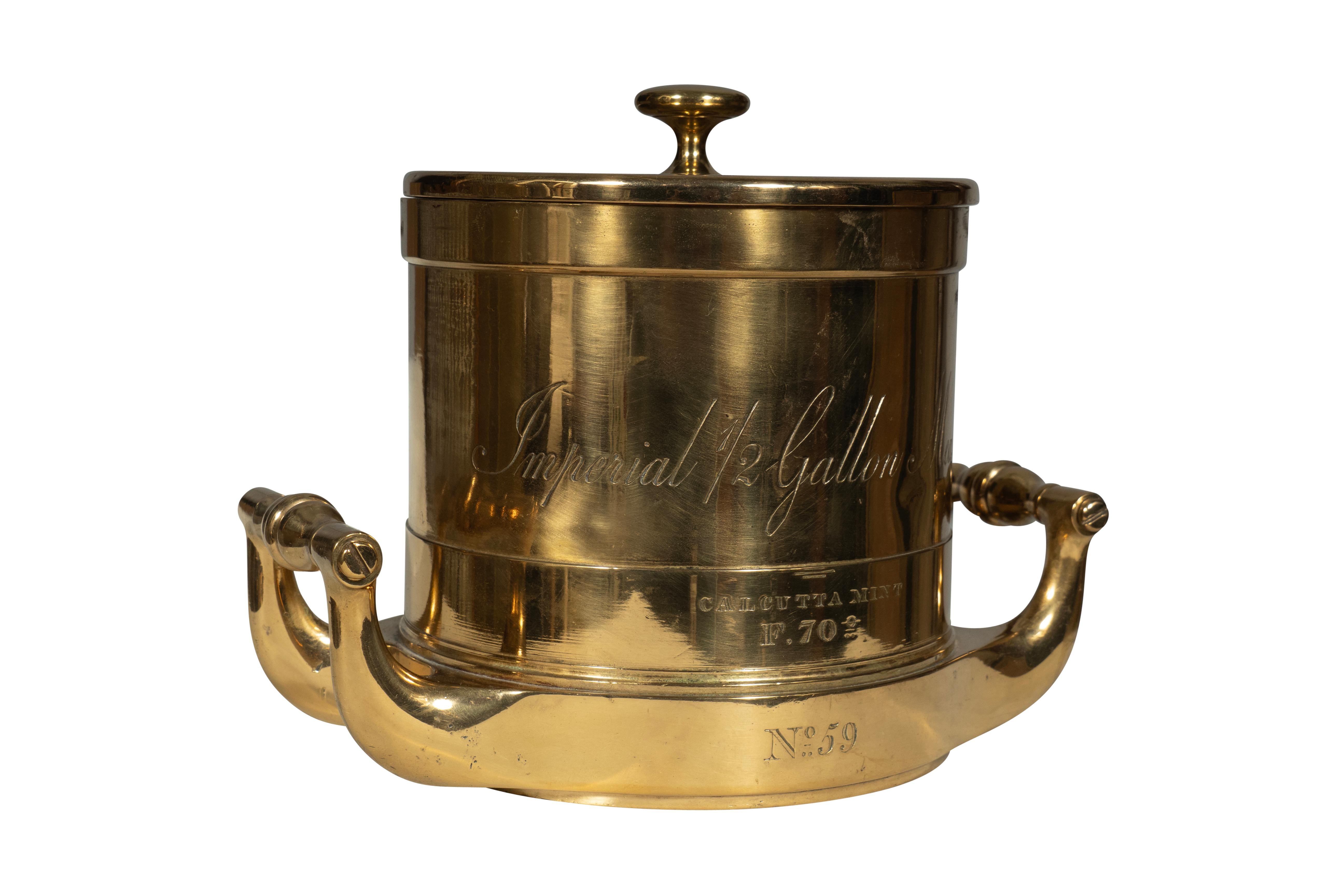 Indiano Misura in bronzo British Colonial per la città di Calcutta, India in vendita