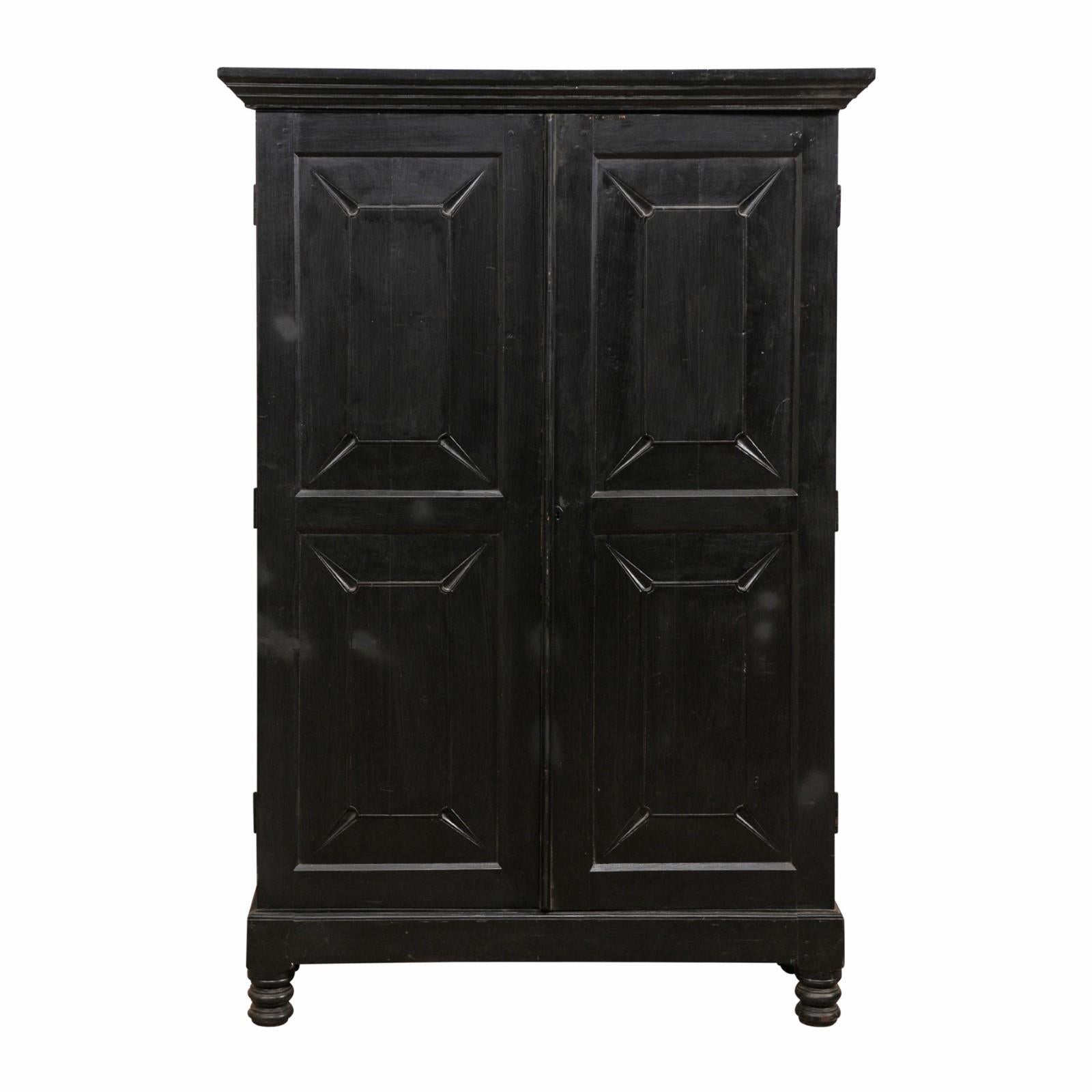 British Colonial Cabinet from the Mid-20th Century in Rich Black Color