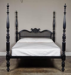 British Colonial California King Shell Bed, Susanne Hollis Collection