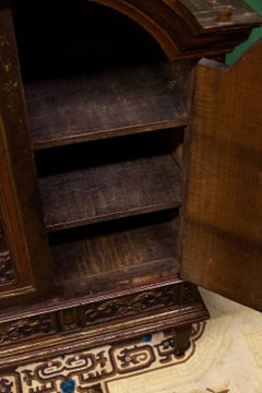 British Colonial Carved Dome Top Cupboard