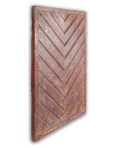 British Colonial Chevron Motif Door Element
