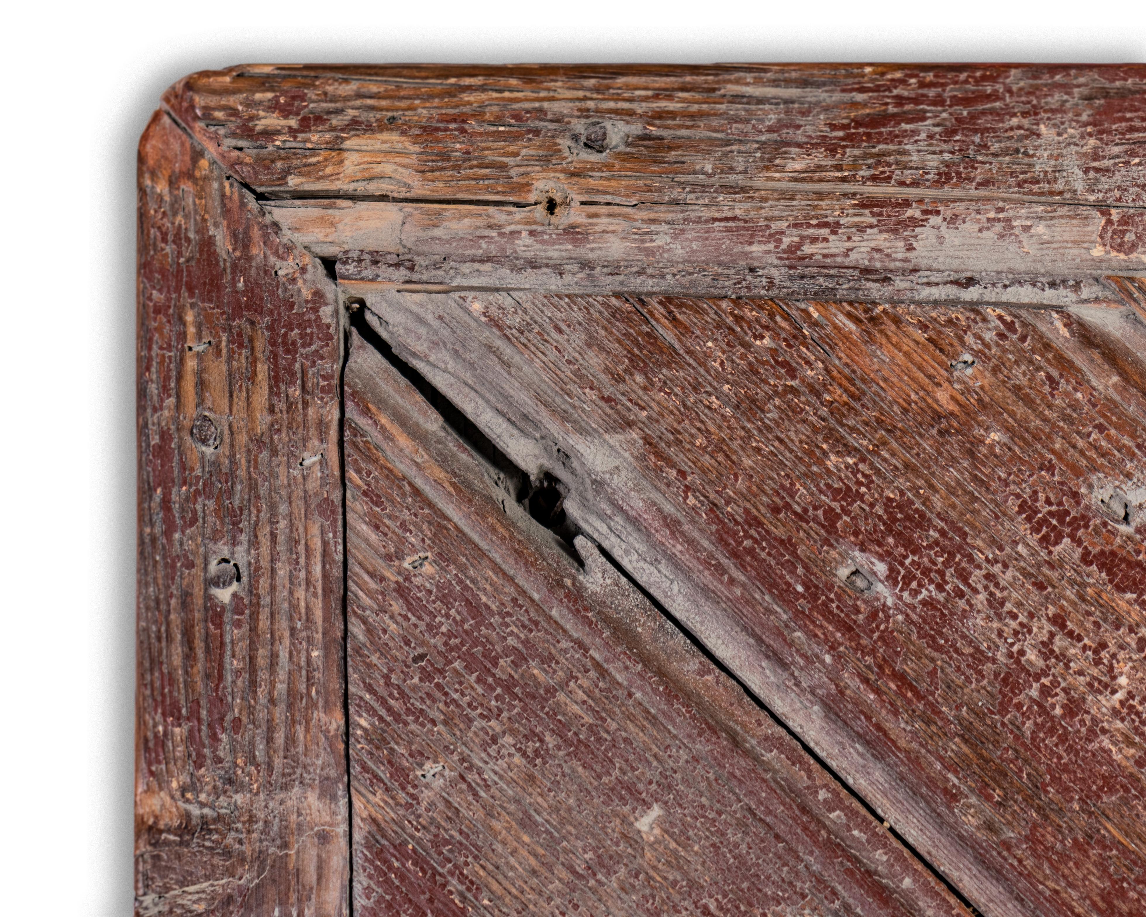 Rustic British Colonial Chevron Motif Door Element For Sale