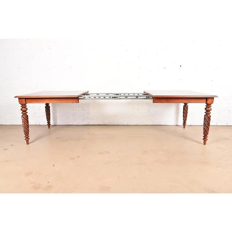 British Colonial Extension Dining Table, Newly Refinished For Sale 1