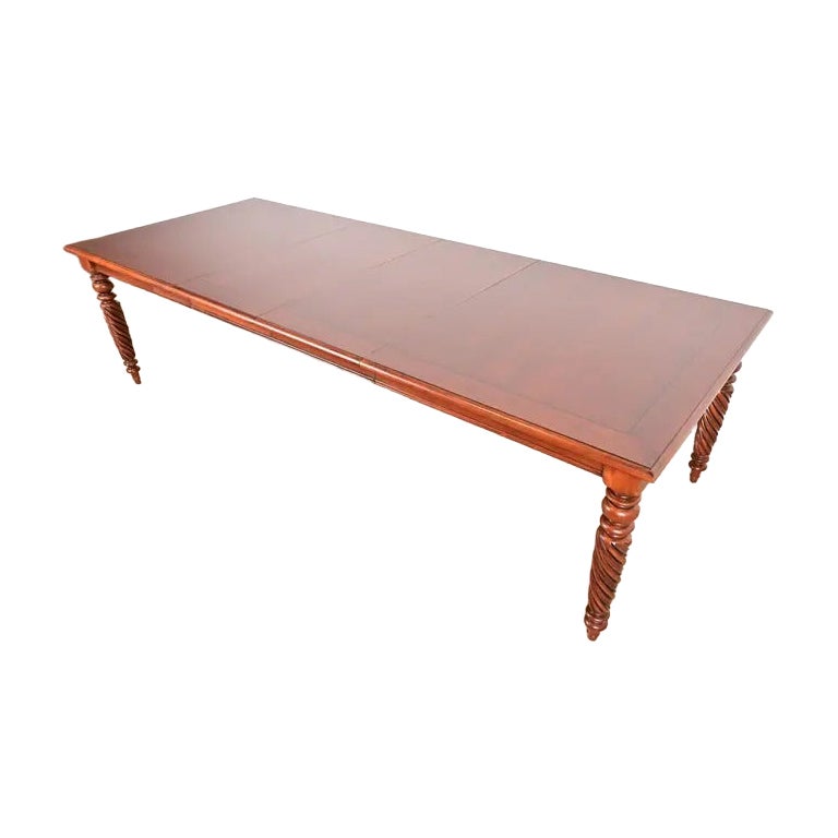 British Colonial Extension Dining Table, Newly Refinished For Sale