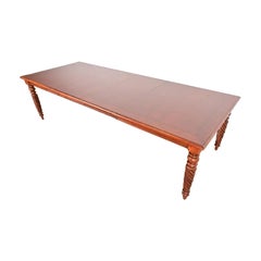 British Colonial Extension Dining Table, Newly Refinished