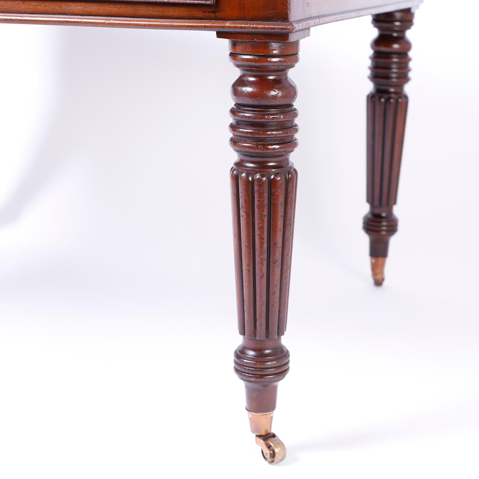 British Colonial Leather Top Partners Desk 2