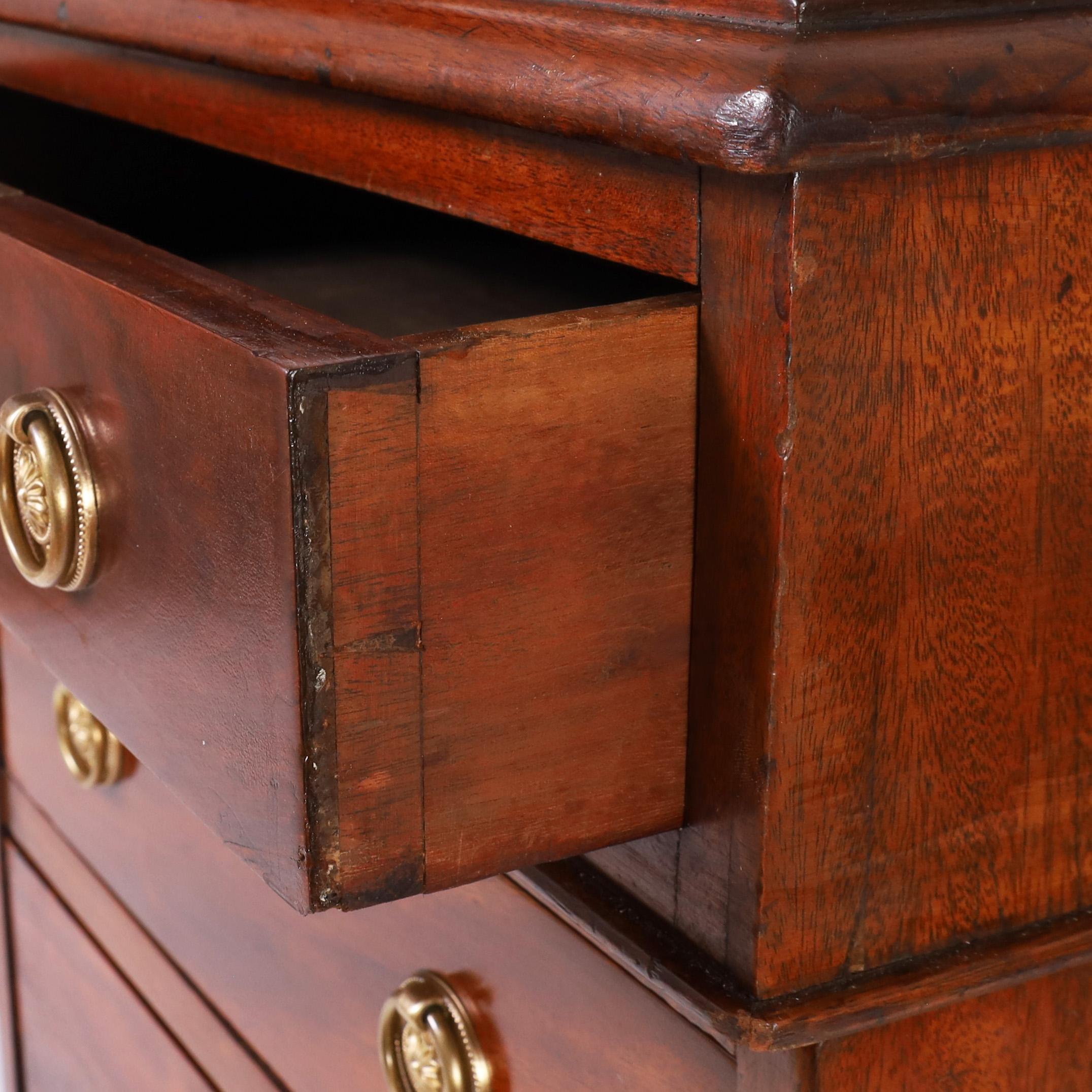 Bureau de partenaires à dessus en cuir British Colonial en vente 1