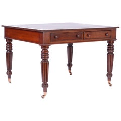 British Colonial Leather Top Partners Desk