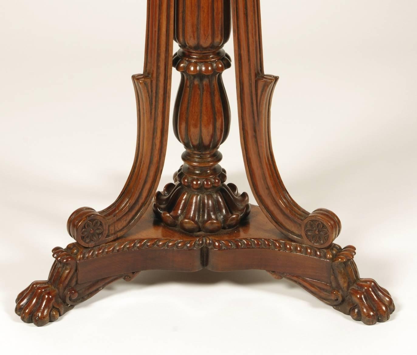 British Colonial Padouk Wood Side Table, circa 1820 In Good Condition In St. Louis, MO