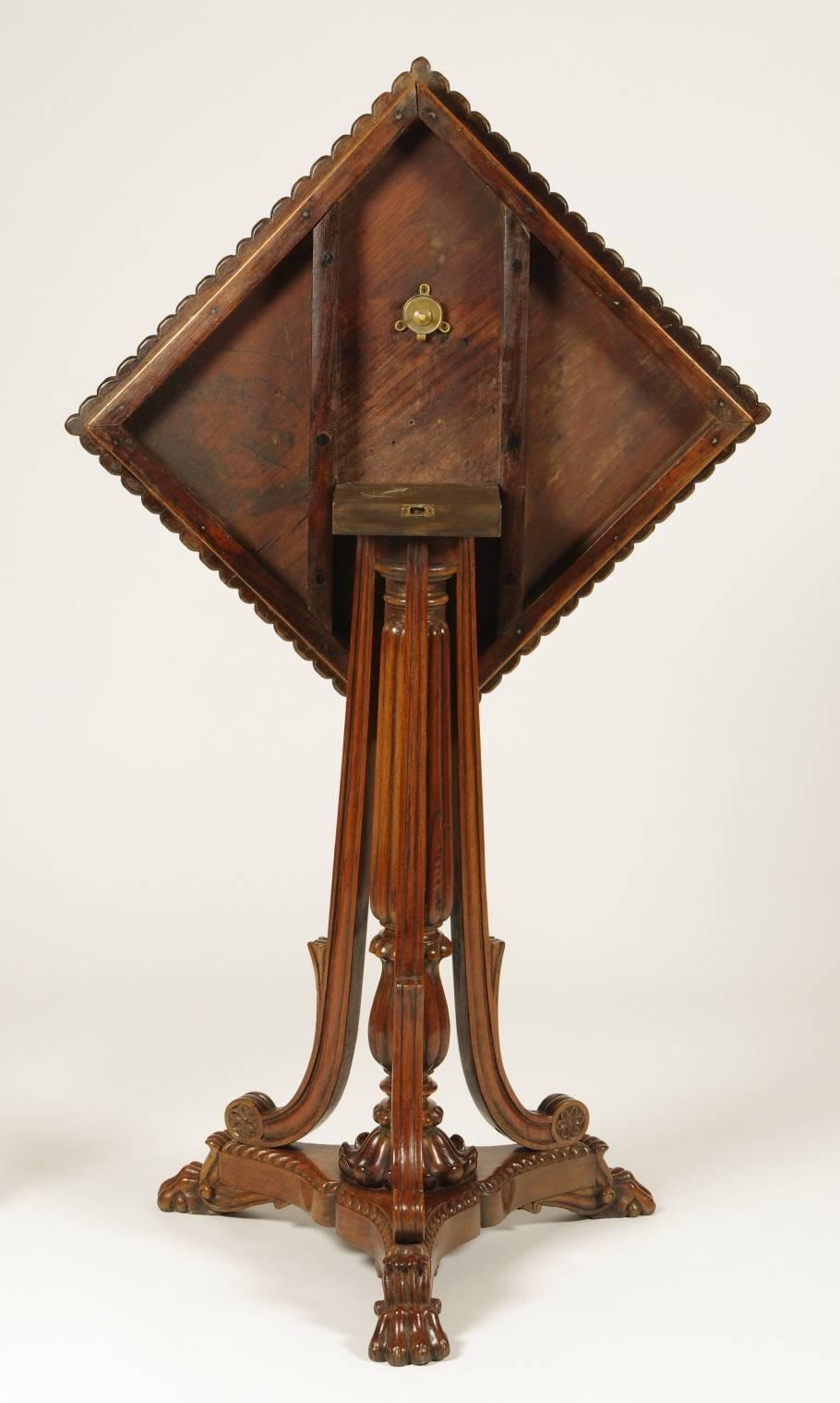 British Colonial Padouk Wood Side Table, circa 1820 2