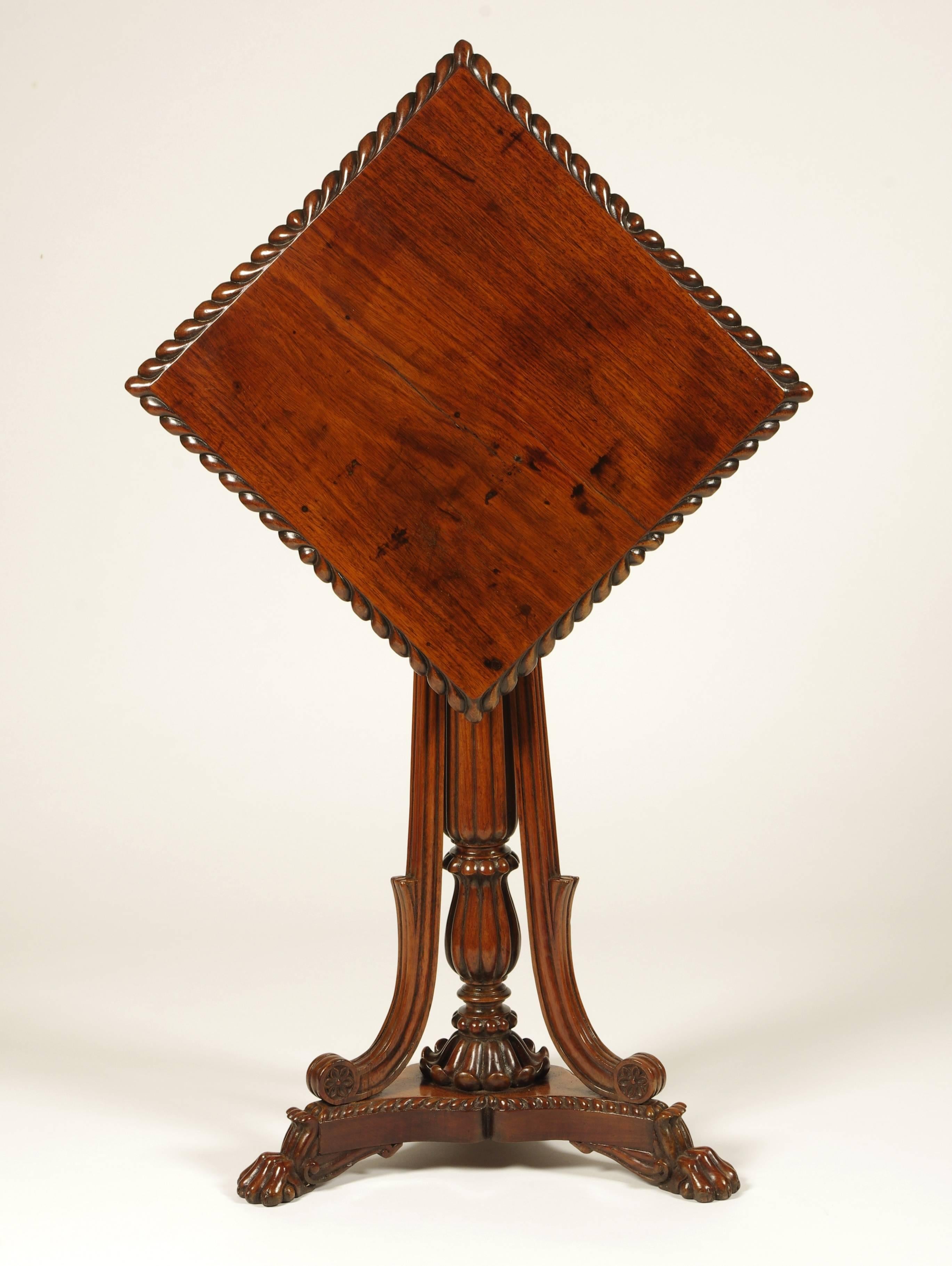 British Colonial Padouk Wood Side Table, circa 1820 3