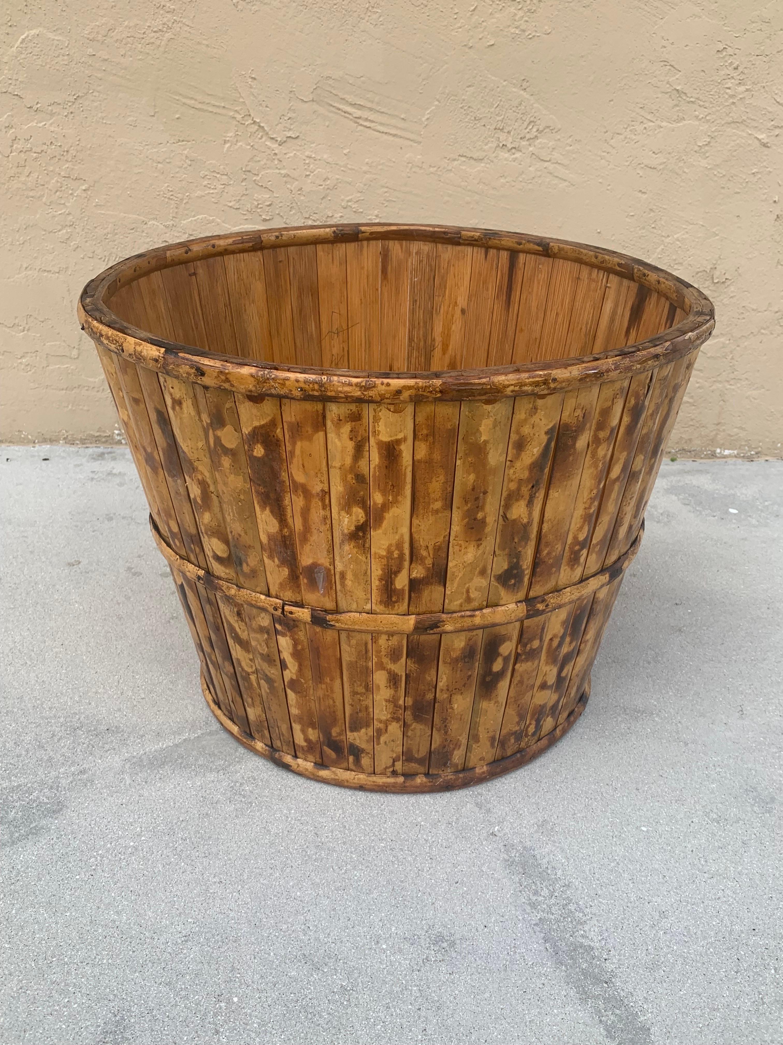 Bamboo British Colonial Planter For Sale