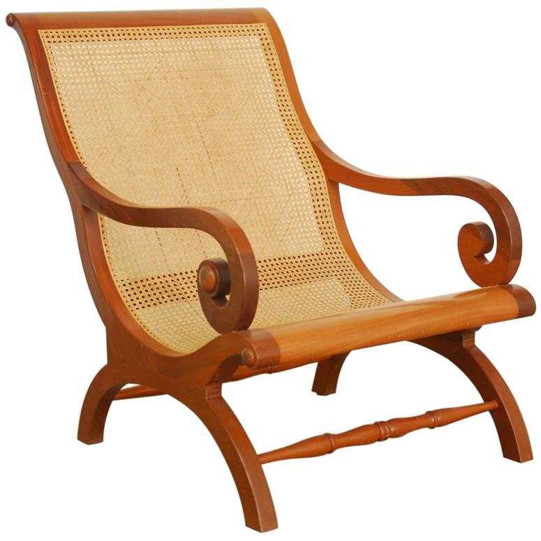 Chaise coloniale britannique Planters ou Chaise Campeche