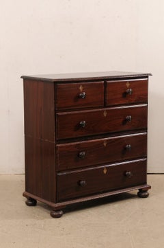 British Colonial Rosewood Chest of Drawers w/ Egg-n-Dart Trim, Early 20th C