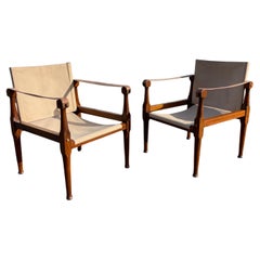 Paire de chaises de style campagne British Colonial Safari, de la main de Kaare Klint
