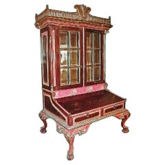 Antique British Colonial Secretary Cabinet from Indonesia