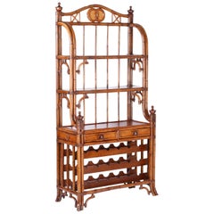 Vintage British Colonial Style Bamboo Bar
