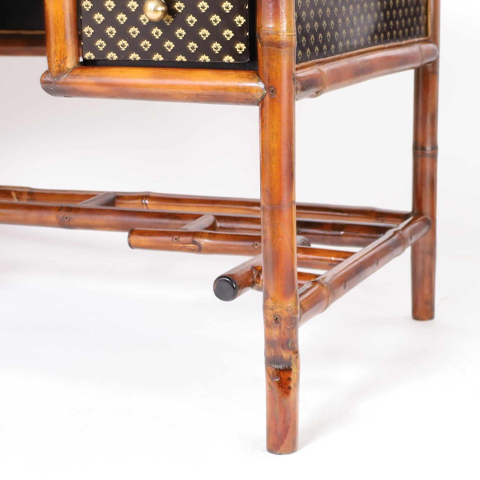 British Colonial Style Bamboo Desk 2