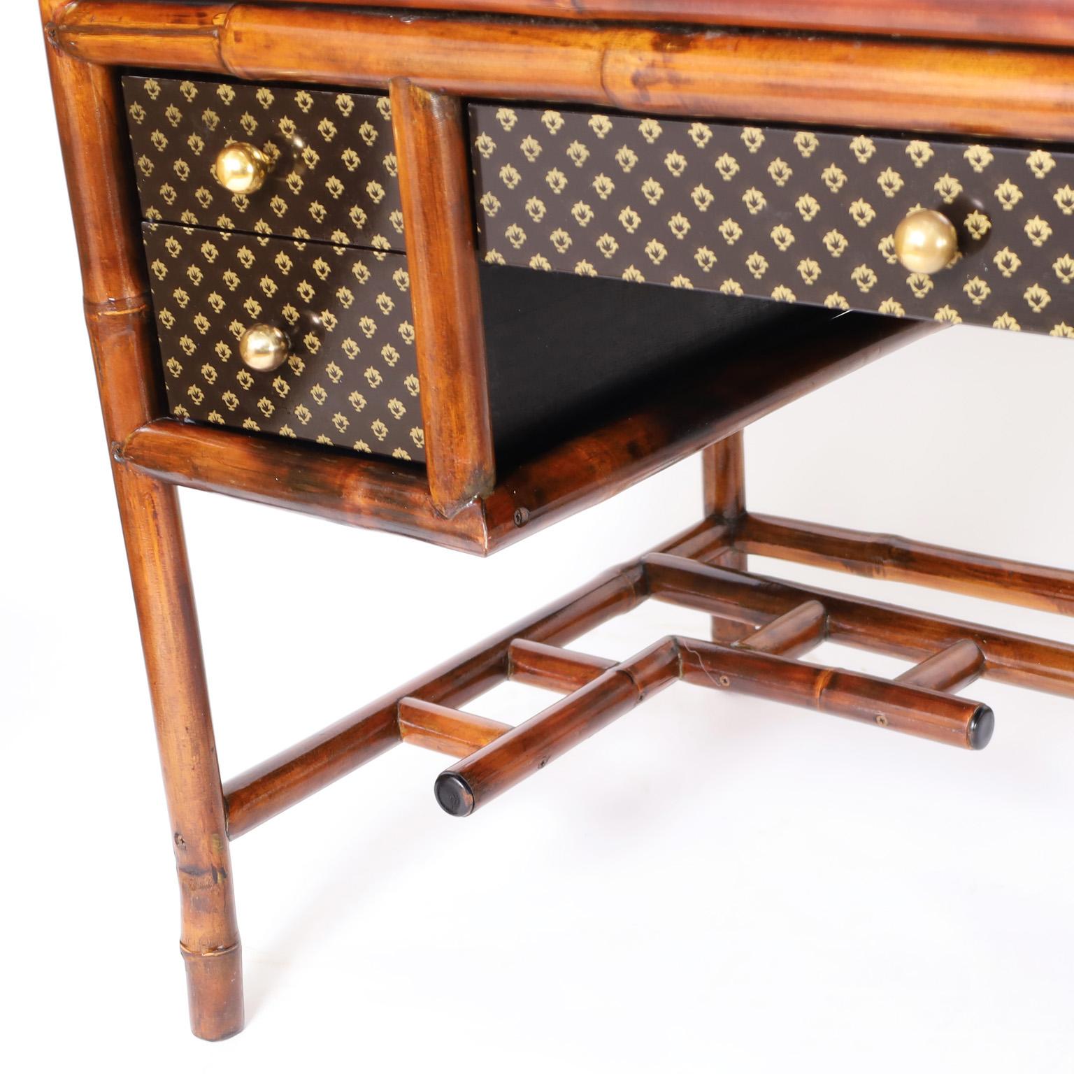 British Colonial Style Bamboo Desk 1