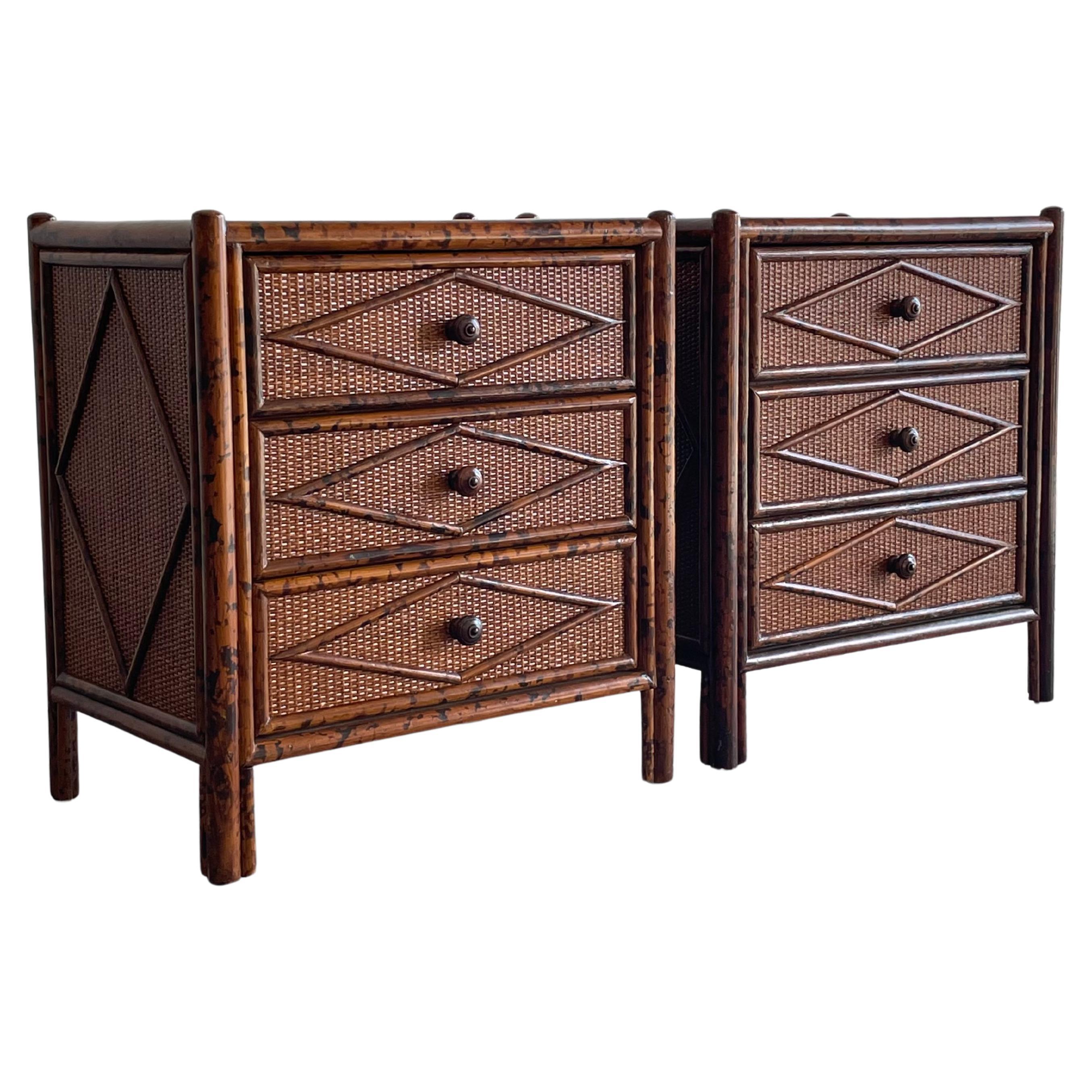 British Colonial Style Bedside Chests, British Colonial Style Dresser