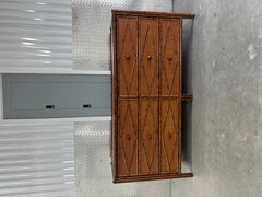 British Colonial Style Burnt Bamboo and Cane Dresser