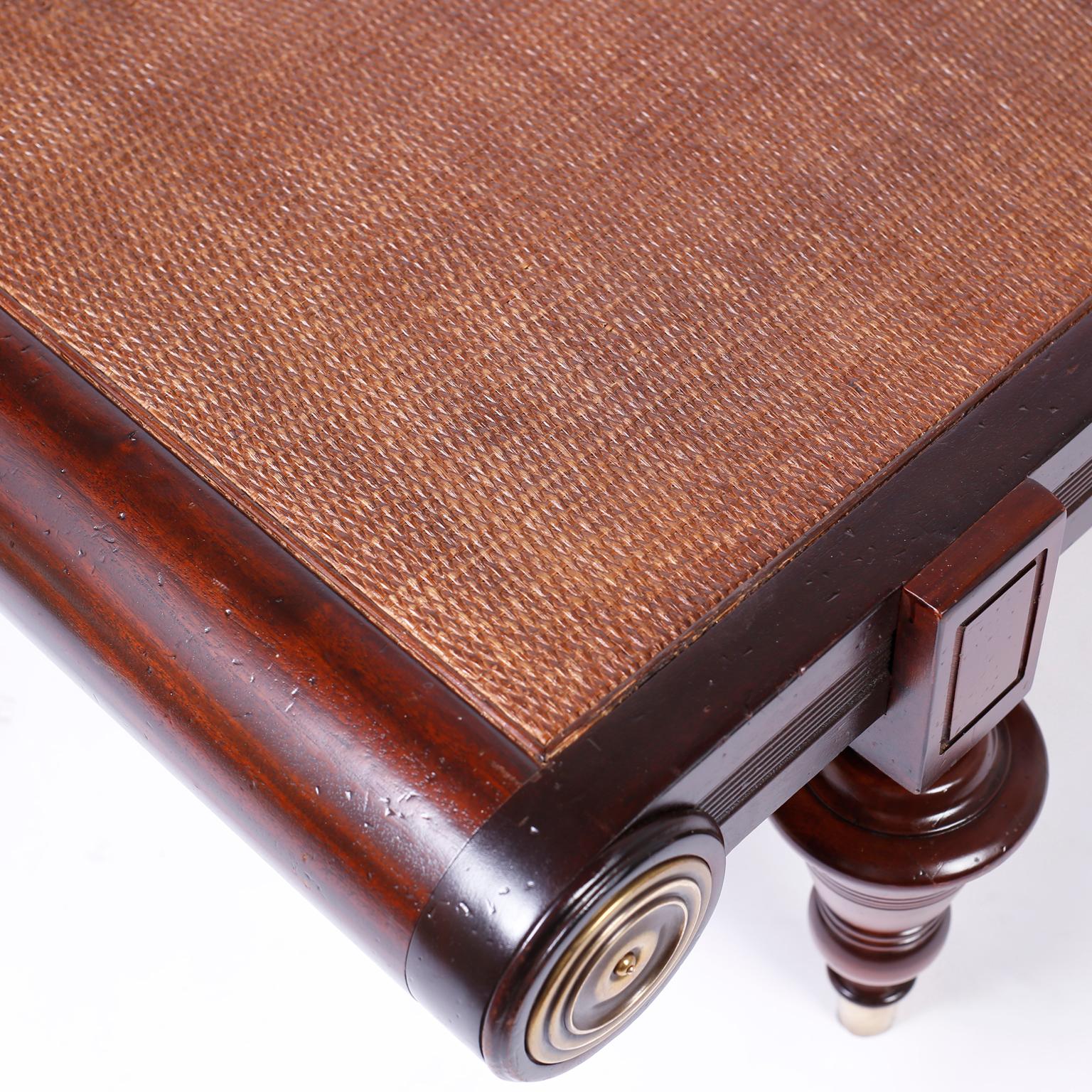 British Colonial Style Coffee Table In Good Condition In Palm Beach, FL