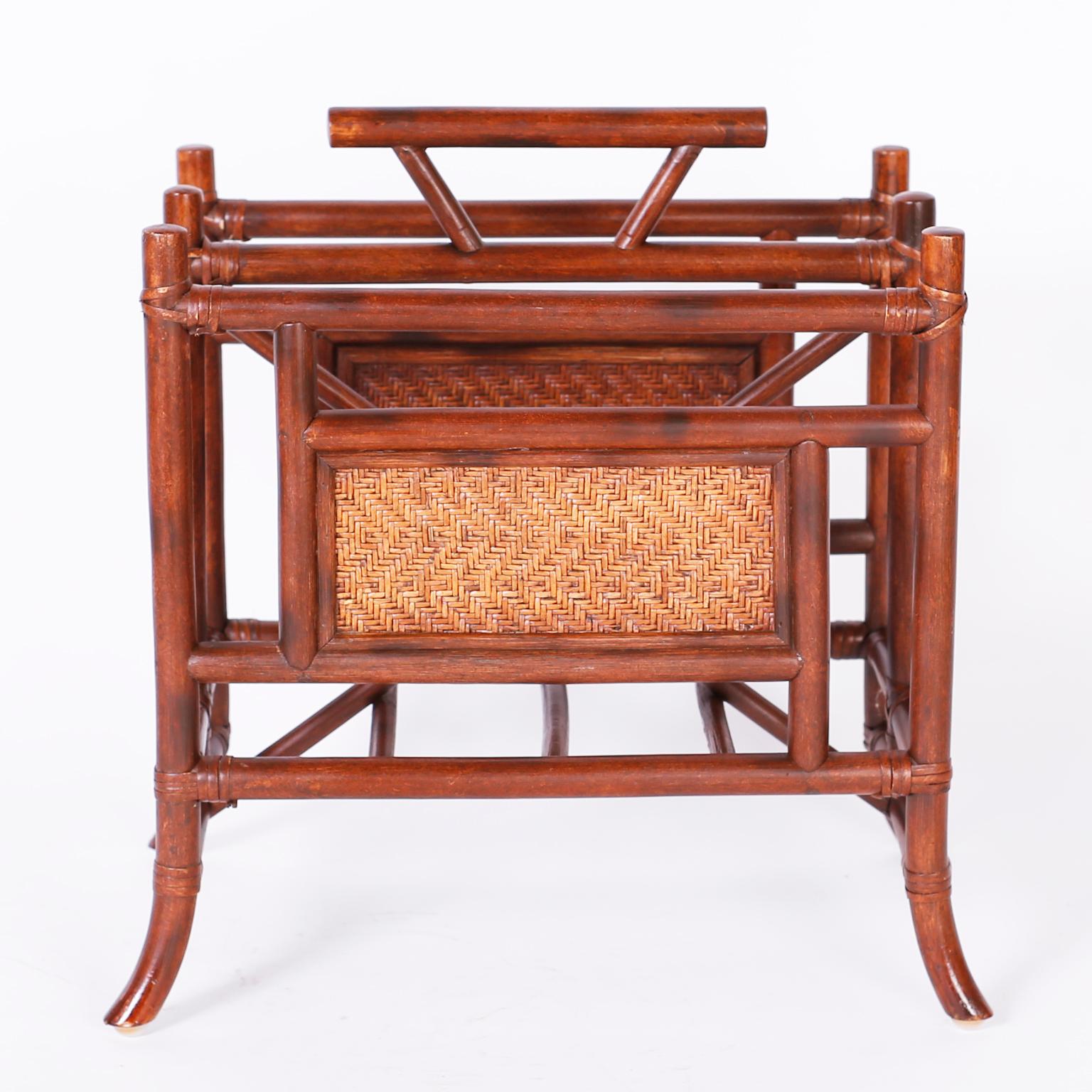 American British Colonial Style Faux Bamboo Magazine Rack