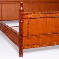 British Colonial Style Faux Bamboo Super King Bed Frame in Faux Tortoise