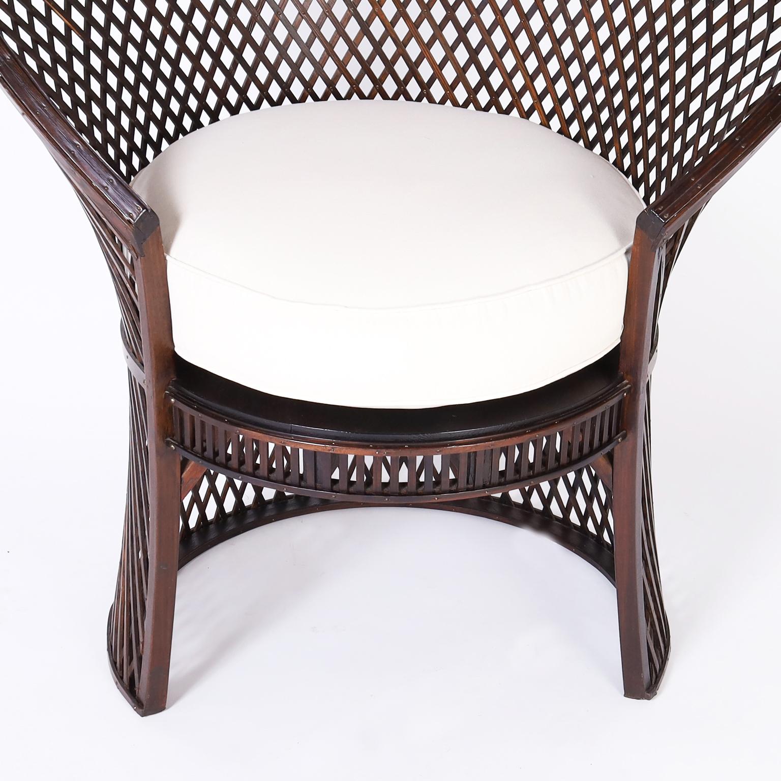 20th Century British Colonial Style Peacock Chair