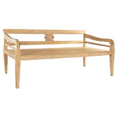 Vintage British Colonial Style Pine Daybed or Deep Bench