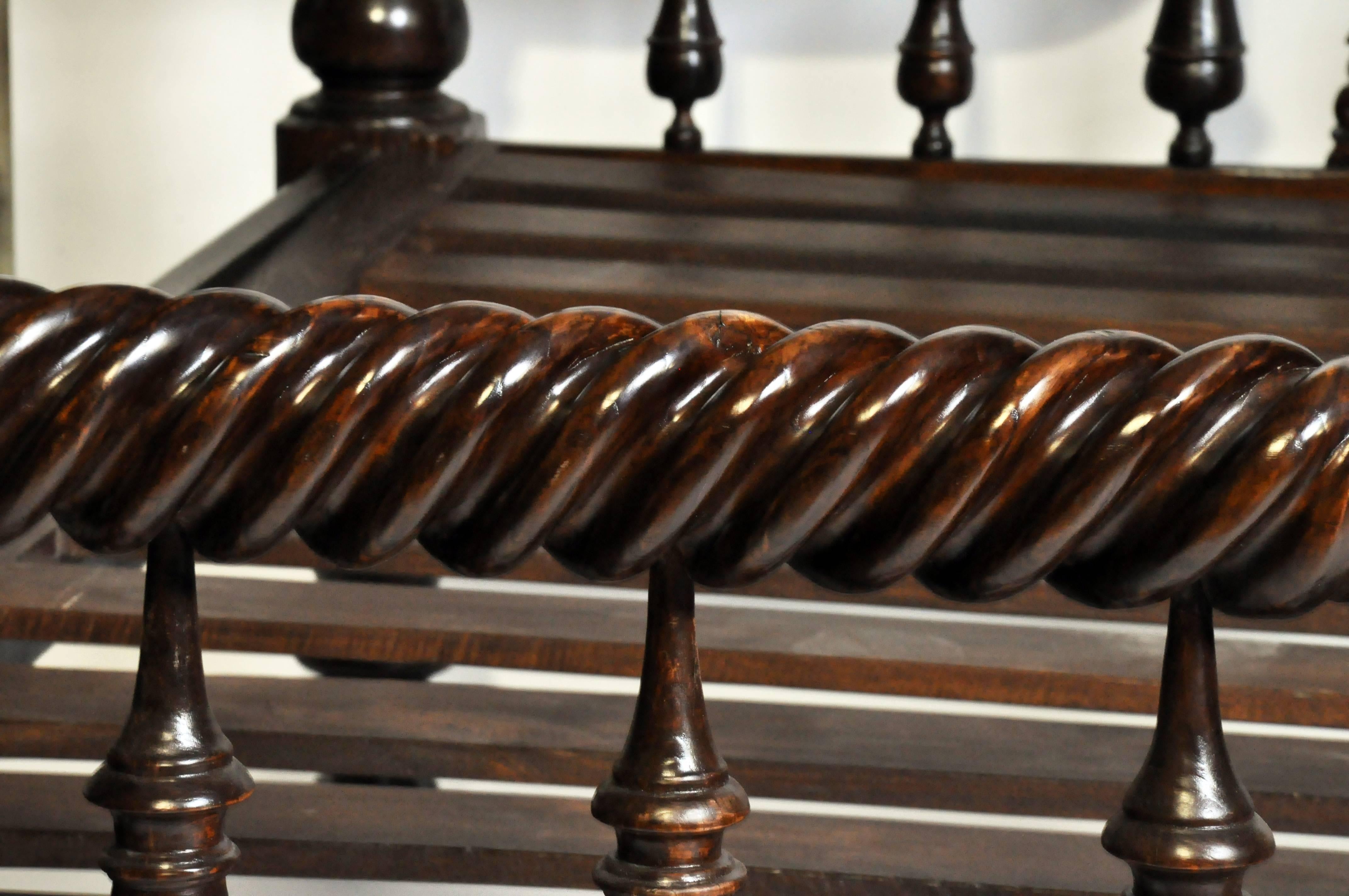 British Colonial Style Teak Wood King-Size Bed 7