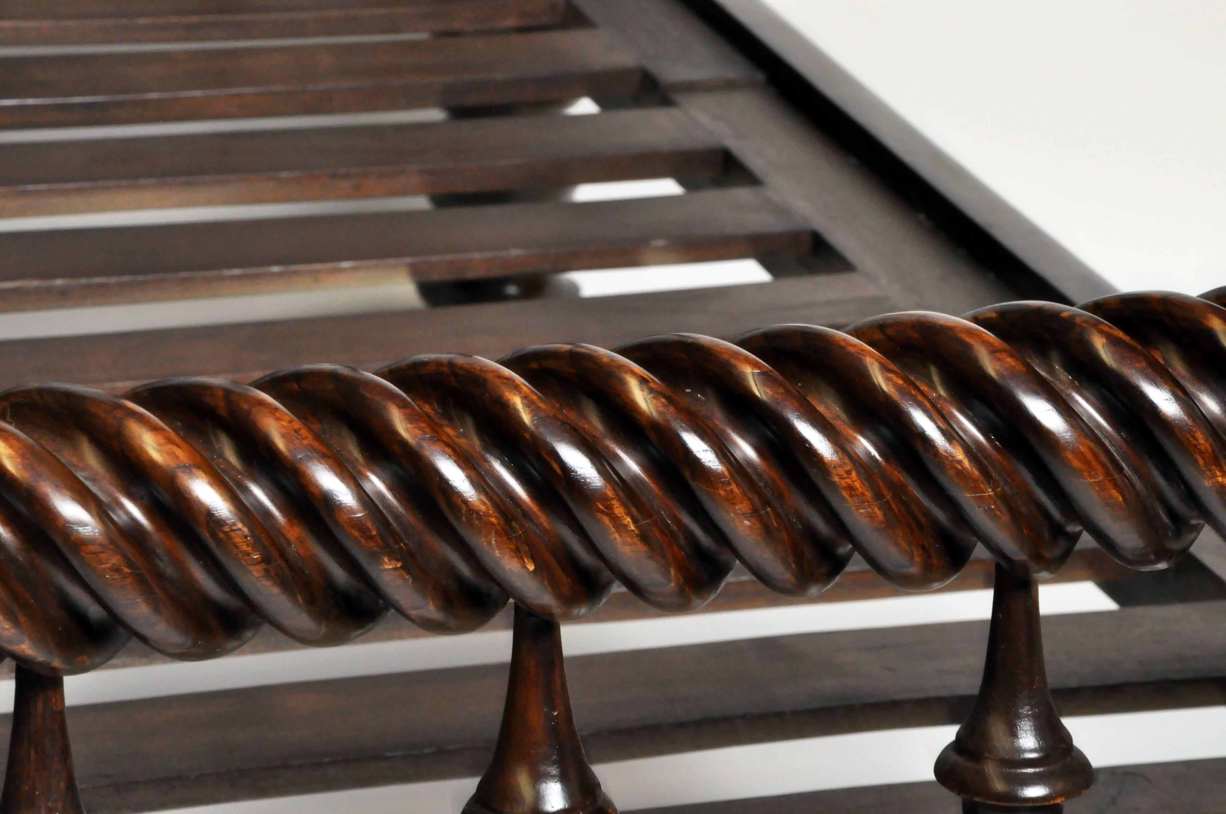 British Colonial Style Teak Wood King-Size Bed 9