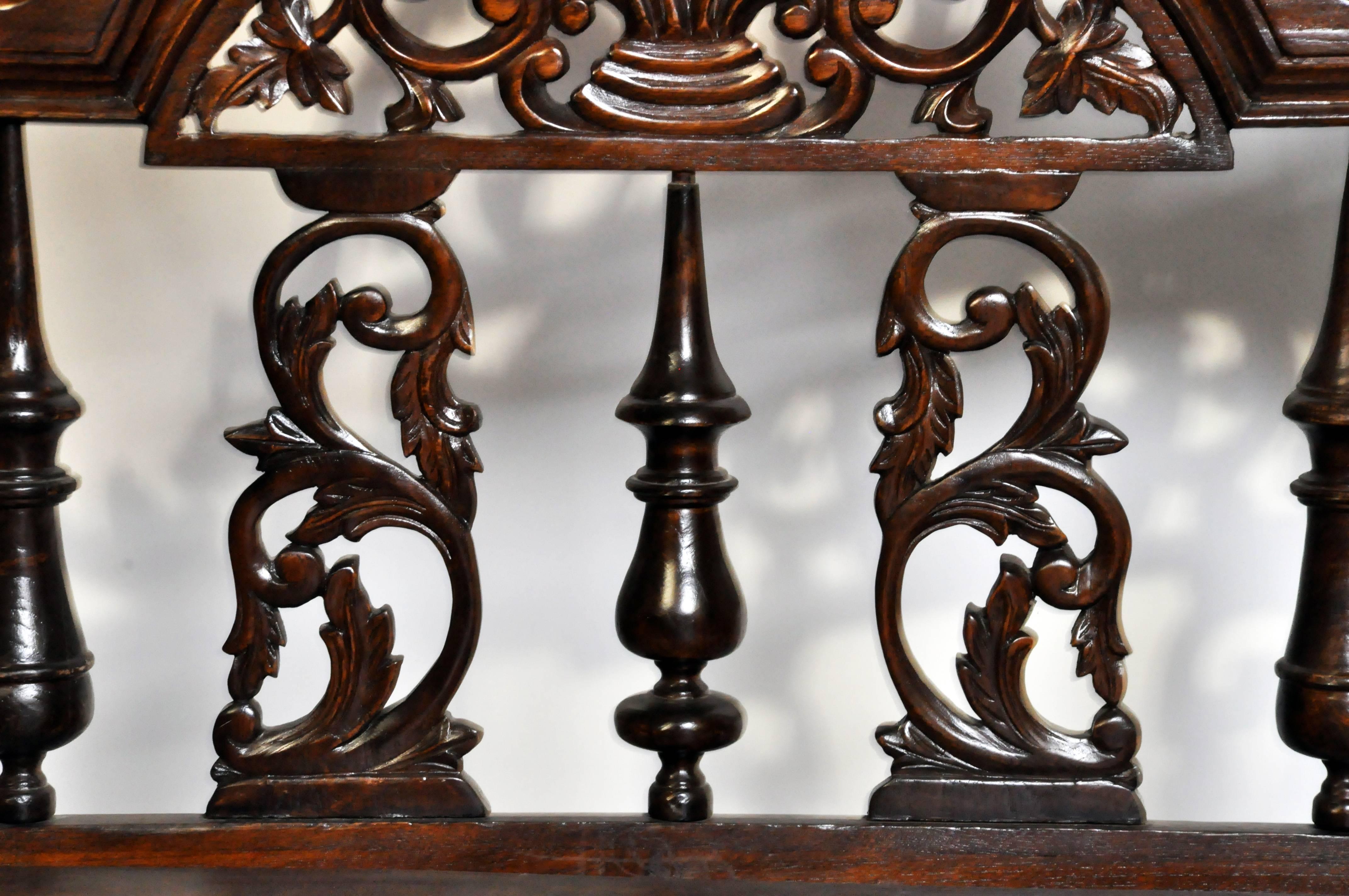 Contemporary British Colonial Style Teak Wood King-Size Bed