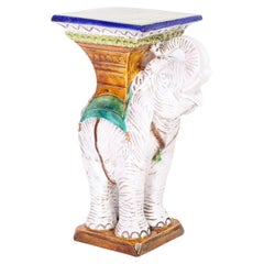 British Colonial Style Terra Cotta Elephant Stand