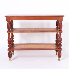 British Colonial Style Three Tiered Stand by Baker